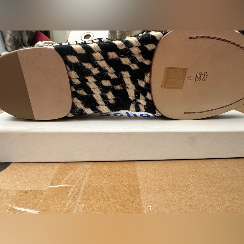 Proenza Schouler White and Black Woven espadrille Sandals 41‎ - Picture 5 of 10